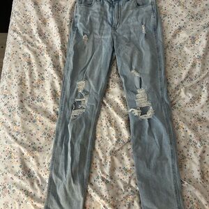 Distressed Light Blue Jeans